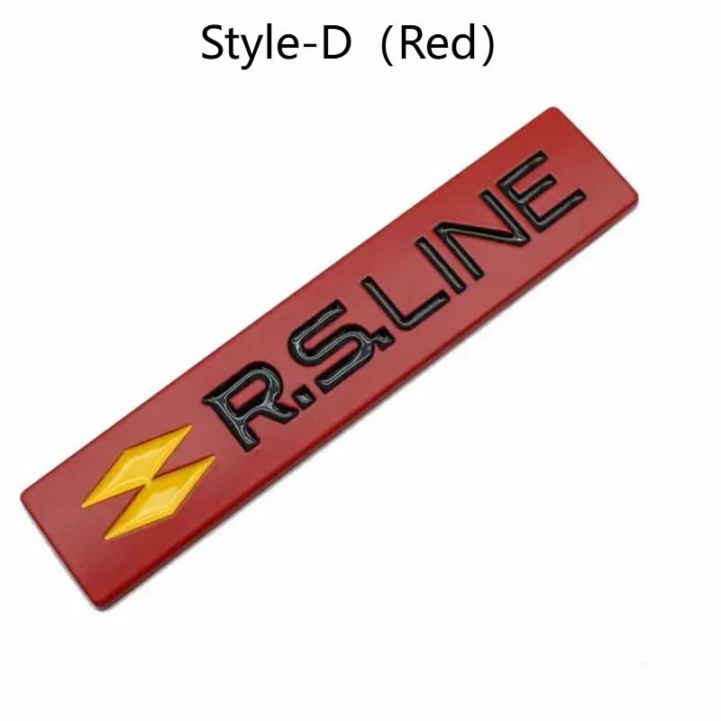 

3D металлический логотип RS Line, эмблема на задний багажник, значок, боковое крыло, наклейки для автомобиля, аксессуары для стайлинга Style-D