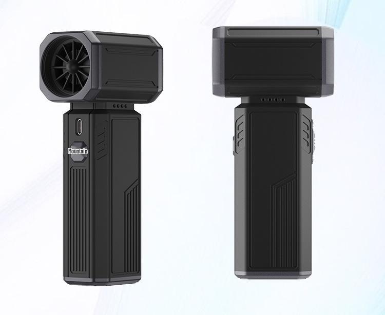 High-Speed Brushless Motor Fan for Snow and Dust Removal - Handheld, Lithium Battery-Powered for Outdoor and Gaming Use.