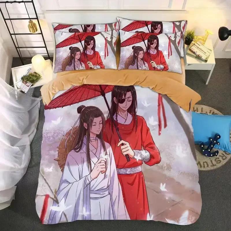 Heaven official’s blessing Duvet cover pillowcase All seasons oversize bed sheet three piece set Full Size Anime