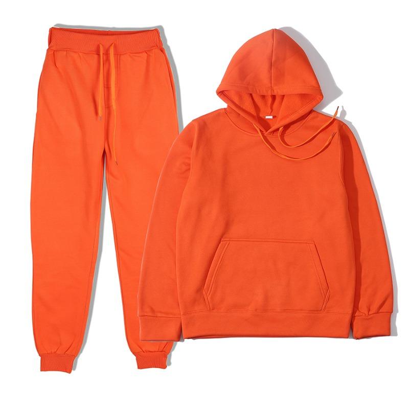 Träningsoverall för män Sportkläder Fritidströjor Träningsbyxor Streetwear Pullover Enfärgad fleecehuvtröjor Sportdräkt Nyhet