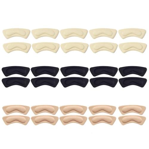 Natiform 3 Colors, 15 Pairs, 30-Piece Set, Anti-Blister Heel Pads, Prevents Squeezing and Protects Your Feet