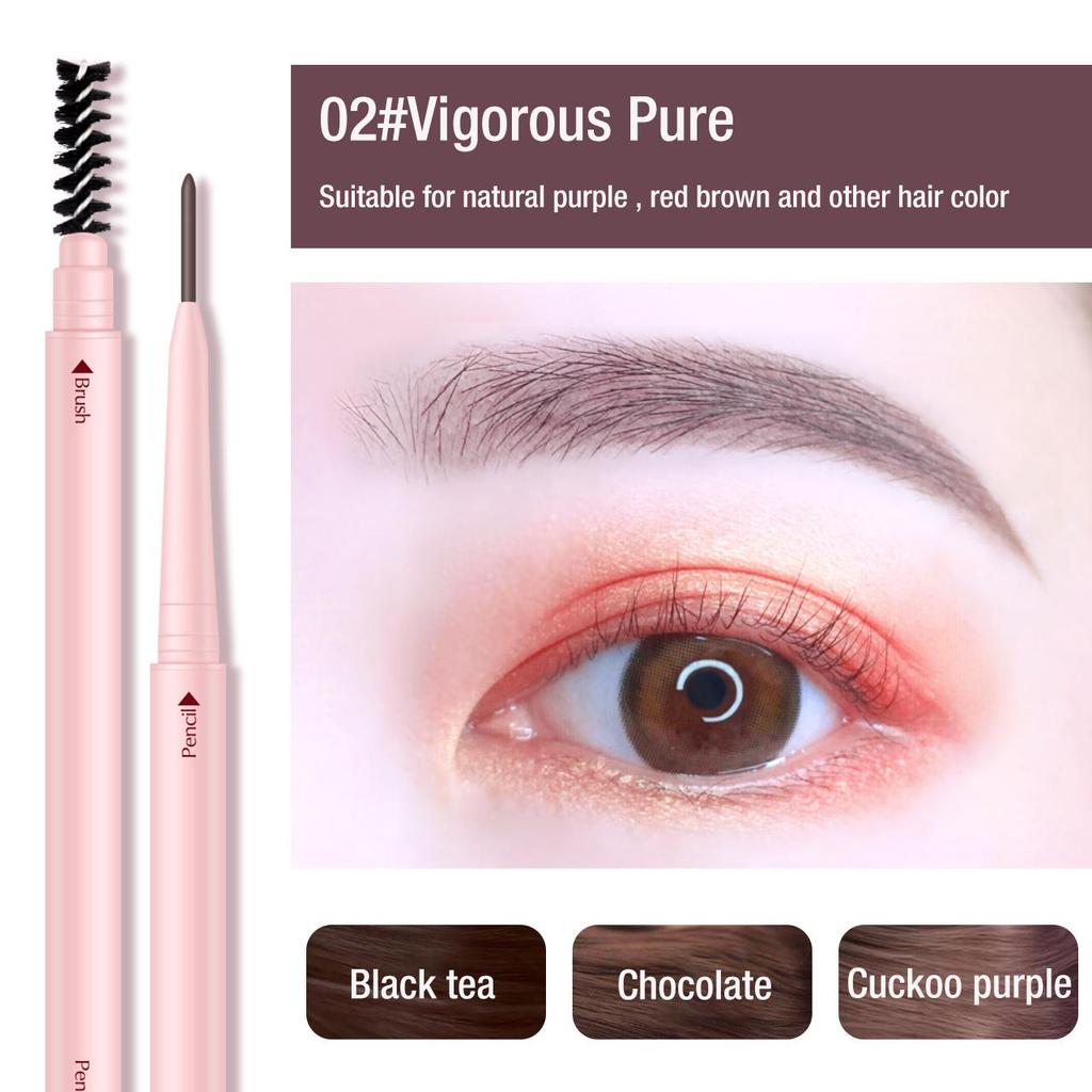 Çift uçlu Otomatik Dönen İnce Kaş Kalemi Su Geçirmez Sweatproof Kaş Artırıcı Göz Makyajı Kozmetik LM