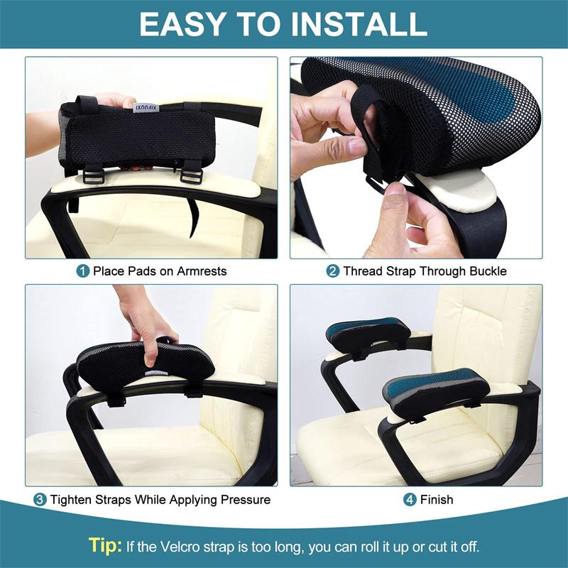 Office Game Chair Armrest Pad Elbow Pillow Comfortable Support Cushion Memory Foam Inner Core Sofa Cushion for Home Armrest Mat