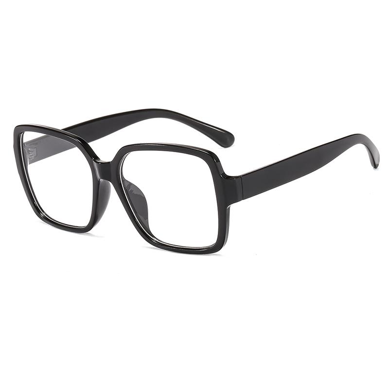 

New Black Thick Frame Glasses Frame Square Flat Light Mirror Men And Women Internet Celebrity Flat Light Mirror
