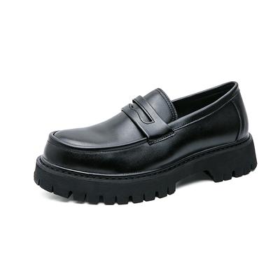 Moda luxo pu preto fosco couro sapatos masculinos macacão de negócios sapatos casamento designer de moda mocassins masculinos sola grossa sapatos casuais