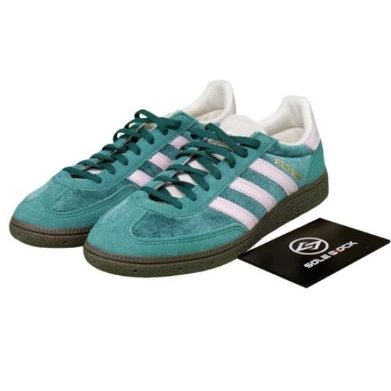 Adidas Handball Spezial Collegiate Green Pink Velvet Women Sneakers JI2648