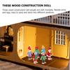 OATIPHO 9-Piece Set of Mini Plush Toys, Wooden Baby Toy Dollhouse with Santa, Family Play, Kids Learning Center, Perfect for the Holidays