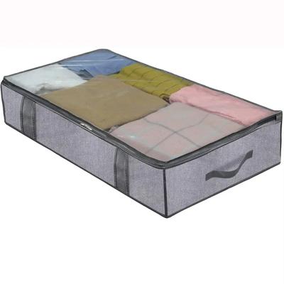 Underbed Storage Bag Large Capacity Storage Bins Clothes Storage Bag Foldable Blanket Pillow Quilt Storage Bags Closet Organizer