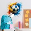 Self Adhesive World Cup Football Colorful Paint Splash Wall Stickers Peel and Stick Removable Waterproof