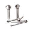 6-Piece 90° Titanium-Plated Three-Blade Chamfering Drill Set for Woodworking