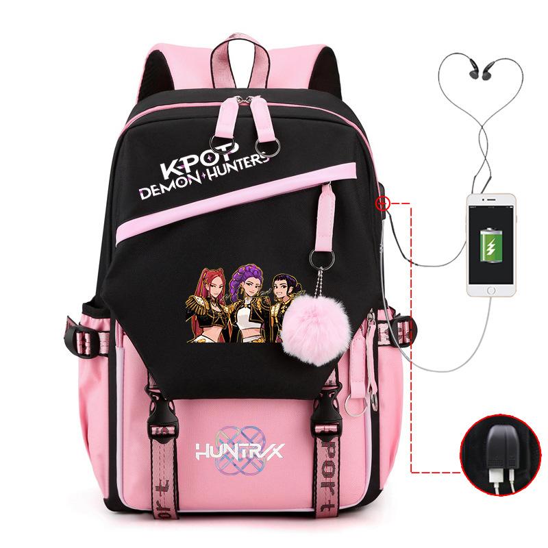 Animation Peripheral Printing Korean Version Style Children'S Backpack College Style Junior High School Student Leisure Schoolbag