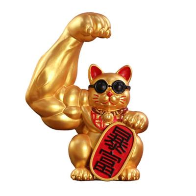 Dekorationsartikel Glück Wohlstand winkende Katze finanzielles Glück Gebet handflächengroß Eröffnungsfeier Heimgeschenk Talisman Glücksbringer (Bofu Maneki