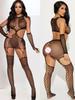 One Pieces Crotchless Bodysuit Sexy Open Bra Lingerie Women Fishnet Transparent Bodystocking For Sex Body Suits Erotic Costumes