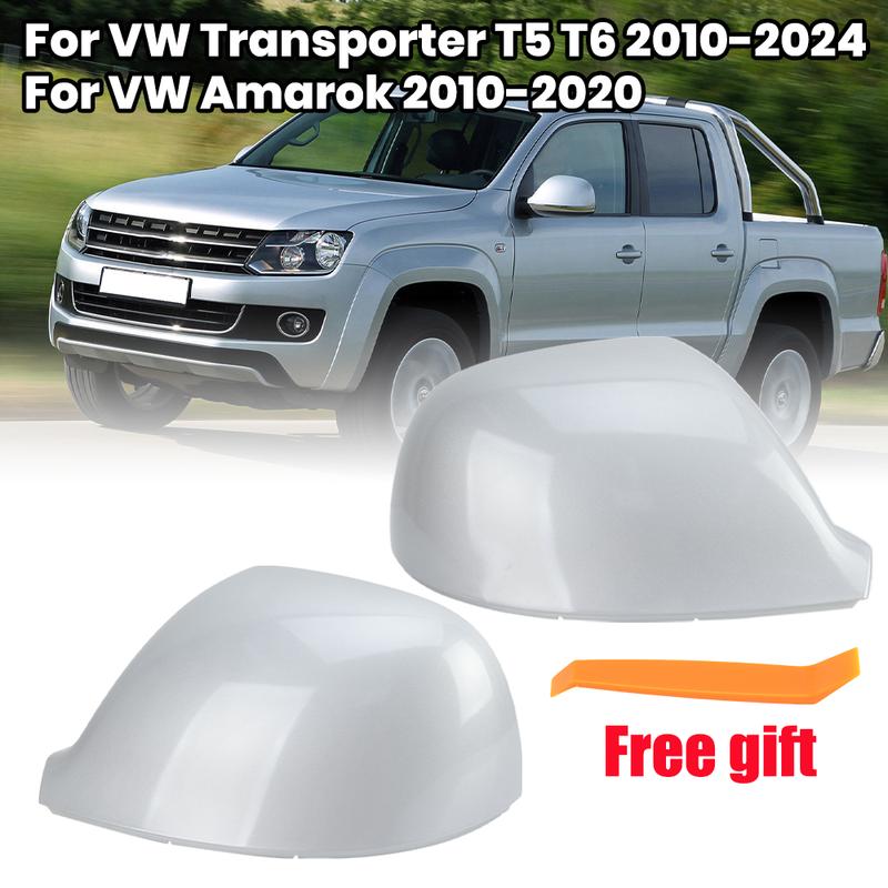 Rearview Mirror Cover Cap For Volkswagen T5 T6 TRANSPORTER Amarok 2010- Silver Gray Side Mirror Cover Cap Car Accessories