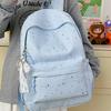 Schoolbag schoolbag new hot stamping three-dimensional little star junior high school schoolbag large capacity fresh and sweet leisure bag going out