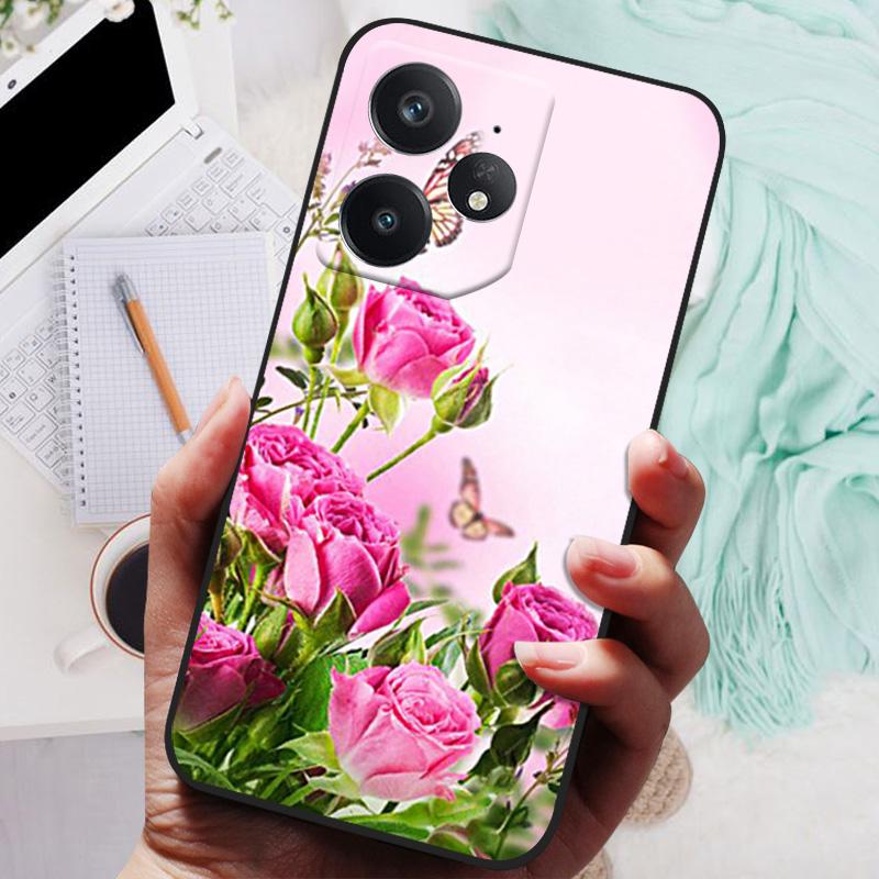 Pro Realme Neo7 Pouzdro Měkký Silikonový Kryt Černý Nárazník TPU Pro Realme Neo 7 Pouzdro Neo7 5G Funda Pouzdra na Telefon Matný Zadní Kryt