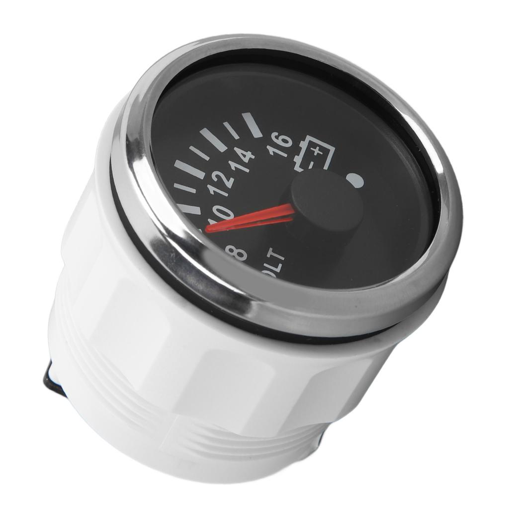 52MM Bootsvoltmeter 9 bis 32V Zeiger-Spannungsmesser mit farbiger Hintergrundbeleuchtung für Wohnmobile Yachten Fischerboote Schiffe
