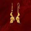 Dripping Phoenix Pendant Earrings Medium Antique Light Luxury Advanced Ear Hook Exquisite Niche Design Temperament Versatile Earrings