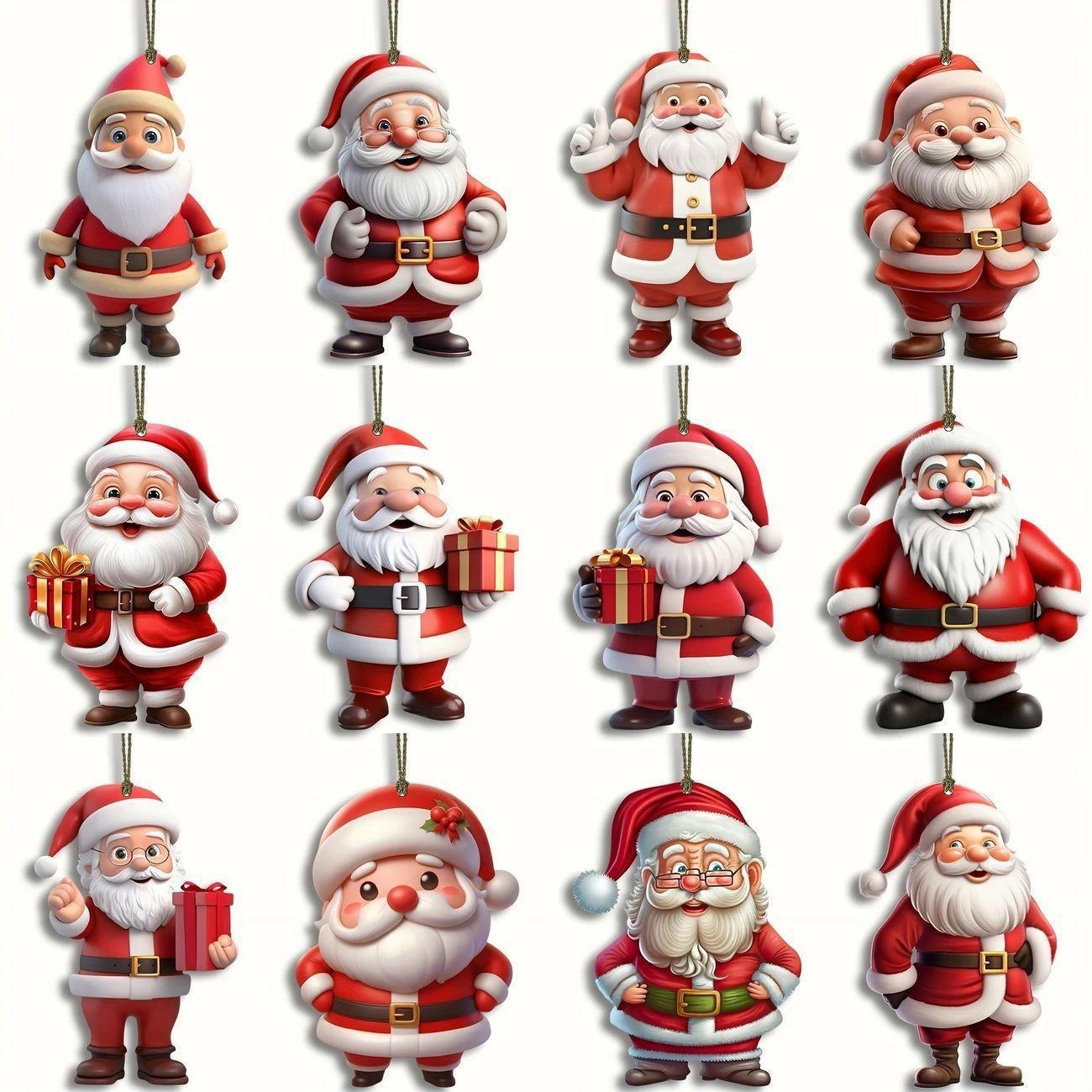 

Christmas Santa Decoration Christmas Pendants Decoration Various Holiday Gifts Decoration Wooden Gifts. One Size красный