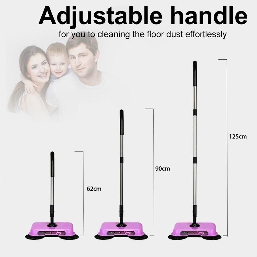 Domácí úklid Ruční tlačný automatický zametačový kartáč včetně kartáče a lopatky a koše na odpadky Čistič bez elektřiny 2v1