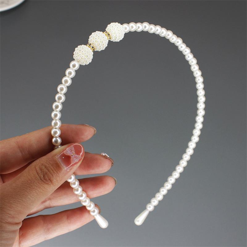 2025 Mori Style Fairy Pearl Headband with Wispy Bangs Hair Clips
