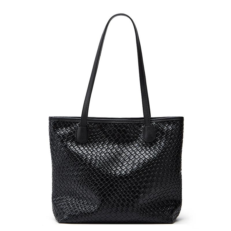 

Вместительная сумка подмышку женская новая модная сумка-тоут плетеная личность универсальная простая сумка на плечо