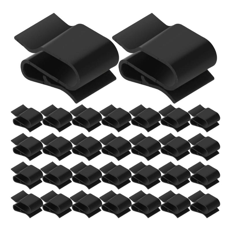 Pack of 30 Multipurpose Photovoltaic Cable Clamps Convenient for Outdoor Trailer Frame Wire Management 25x16mm