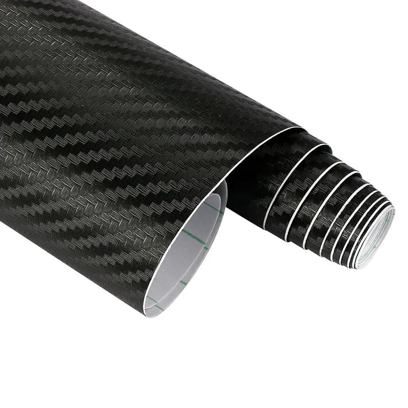 30*127cm Car Stickers and Decals 3D Carbon Fiber Vinyl Wrap Sheet Roll Protective  Film Auto Styling Exterior Accessories