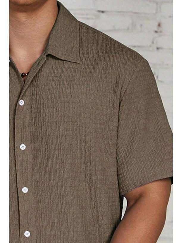 Men's Summer Solid Color Short Sleeve Shirt