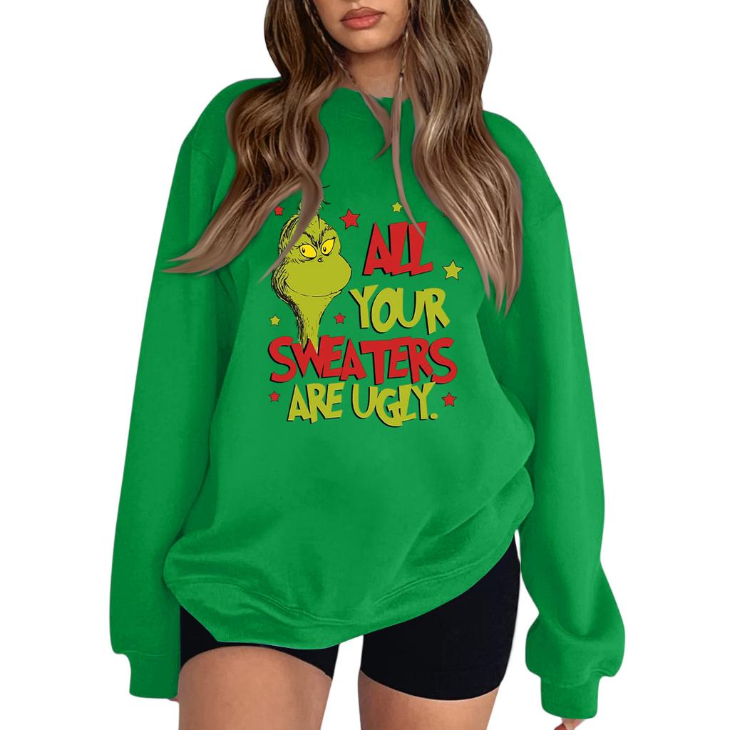 Crewneck Sweatshirt For Women Fall Graphic Sweatshirts Vacation Long Sleeve Drop Shoulder Pullover