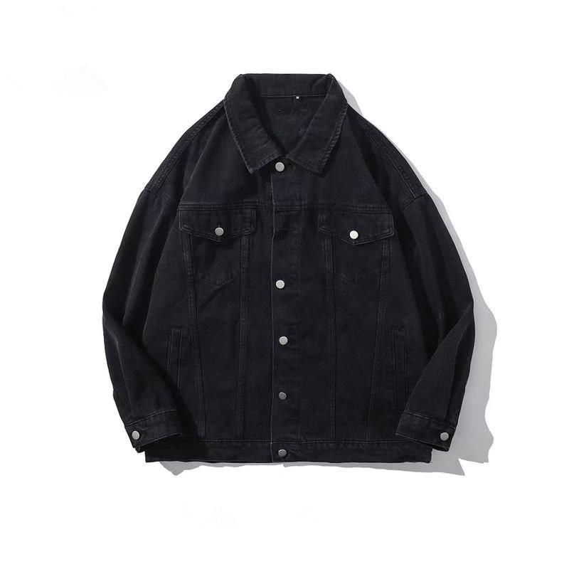 Men’s Solid Color Denim Jacket - Korean Style Trendy Casual Workwear for Youth and Boys