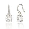 GEIGER Jewelry Cubic Drop Hoop Silver Earrings GISVEE053