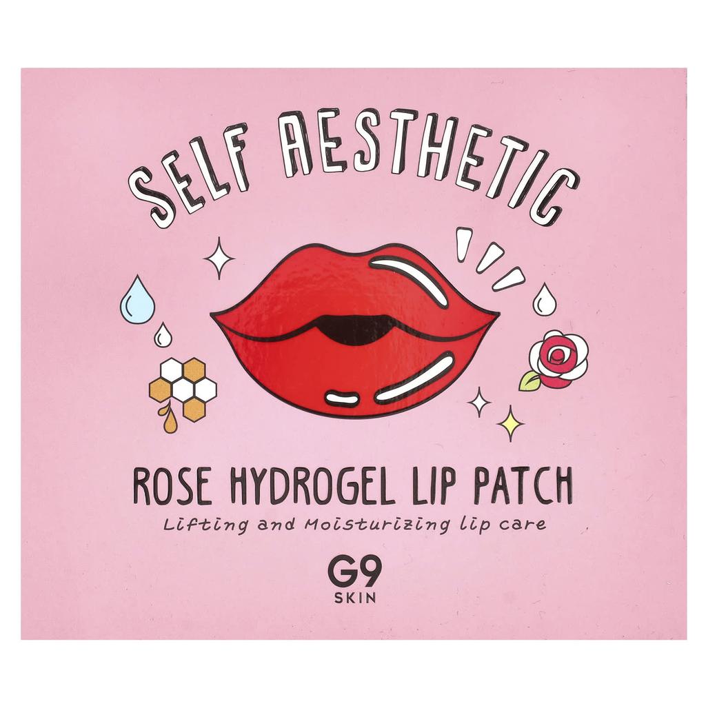 G9Skin, Self Aesthetic, Rose Hydrogel Lip Patch, 5 Pieces, 3G(0.10Oz)