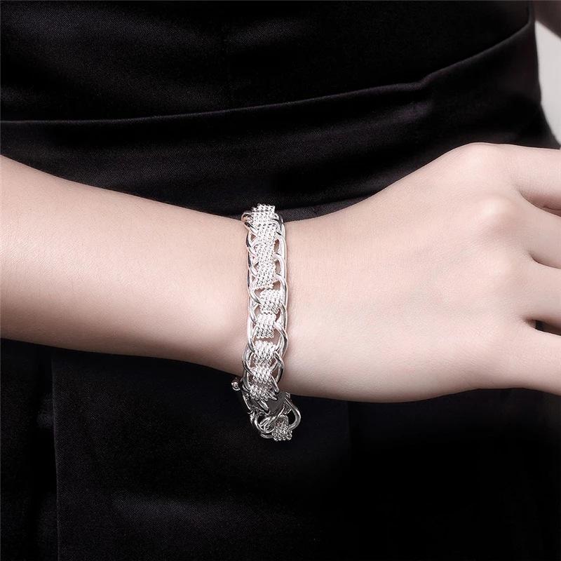 Trendy European & American Retro Silver Centipede Bracelet