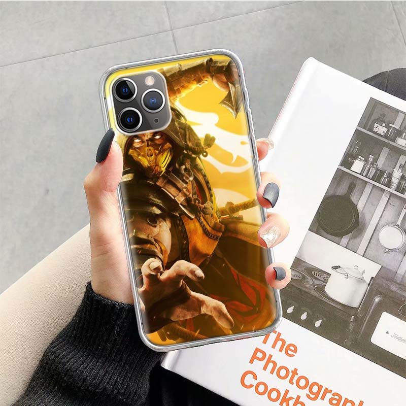 Mortal Kombat Phone Case For Apple iPhone 16 15 14 13 12 11 Pro Max XS XR X 7 + 8 Plus SE Soft Shell Cover Coque 15 + 14 13 12 M