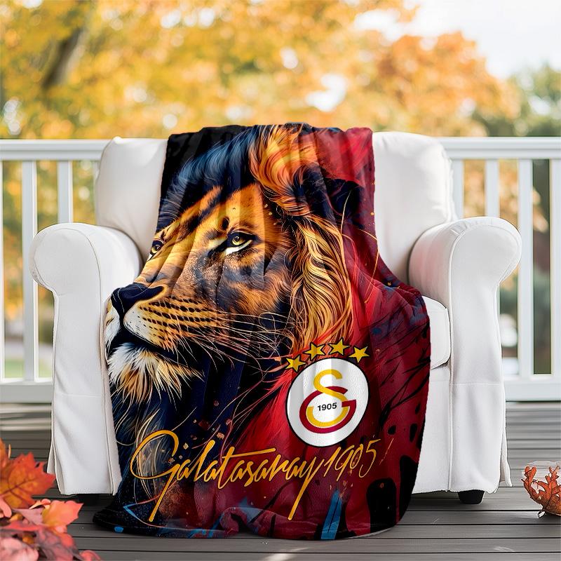 1pc Football Team (28) Theme Blanket - Digital Print, Polyester, Cozy for All Seasons, Perfect for Outdoor, Camping, and Travel