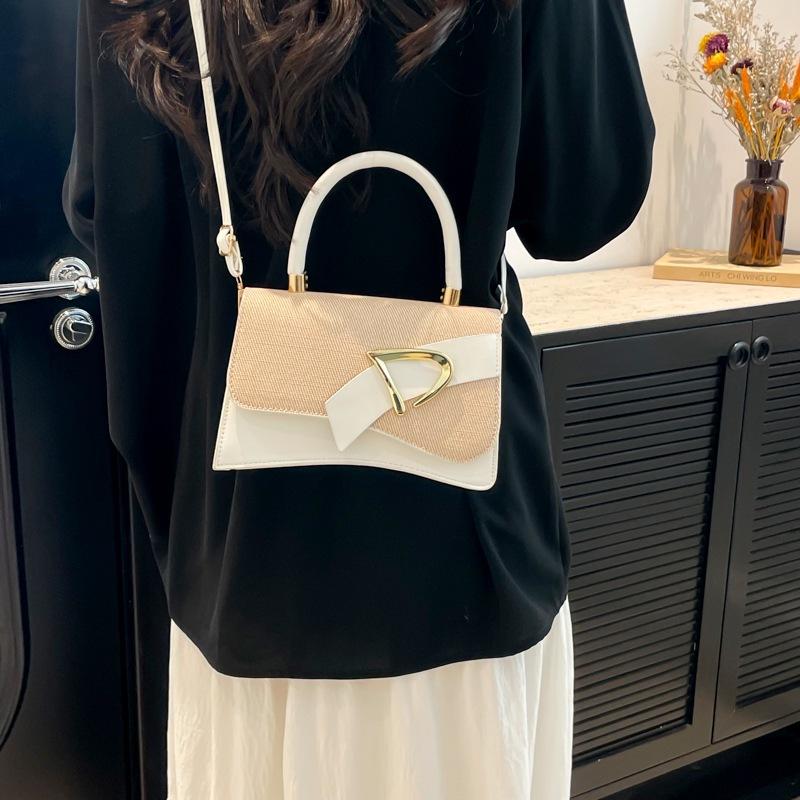 Fashion Light Luxury New Popular Retro Casual Solid Color Portable Shoulder Crossbody Small Square Bag