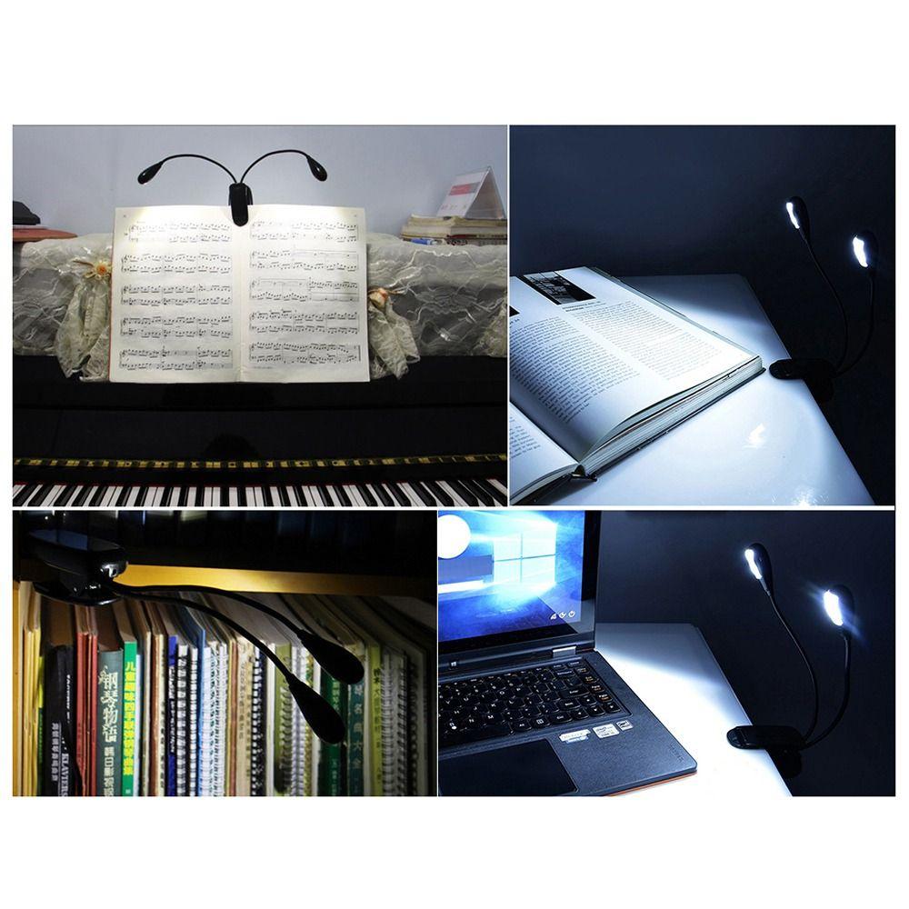 Flexible Table Lamp Clip Lamp Music Score Light 2/4/8 LEDs Light Reading Lights Music Stand Light