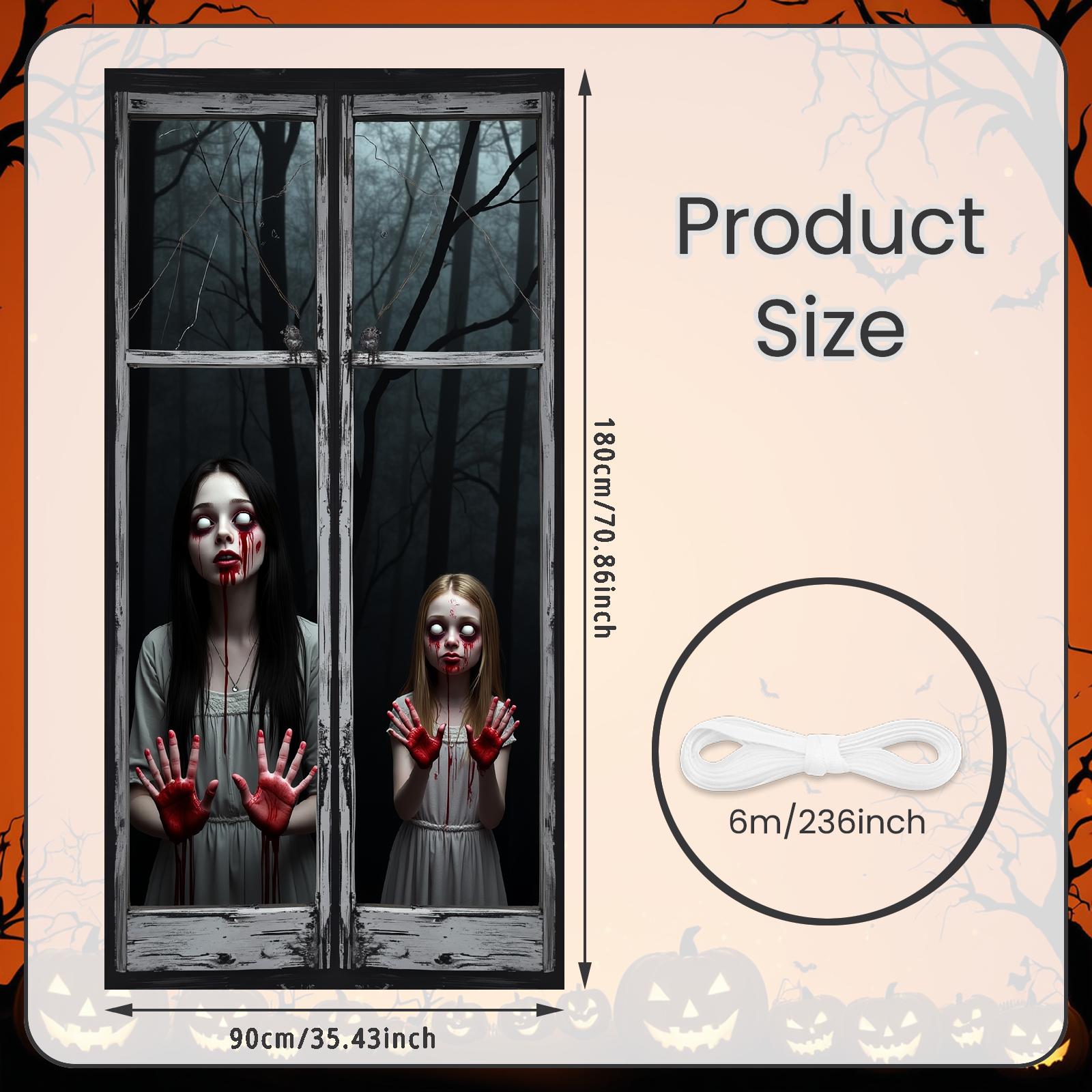 Готическая тема Готический ужас Баннер Страшные украшения Эффект крови Украшение для тематической вечеринки Ужас Готическое собрание Ужас