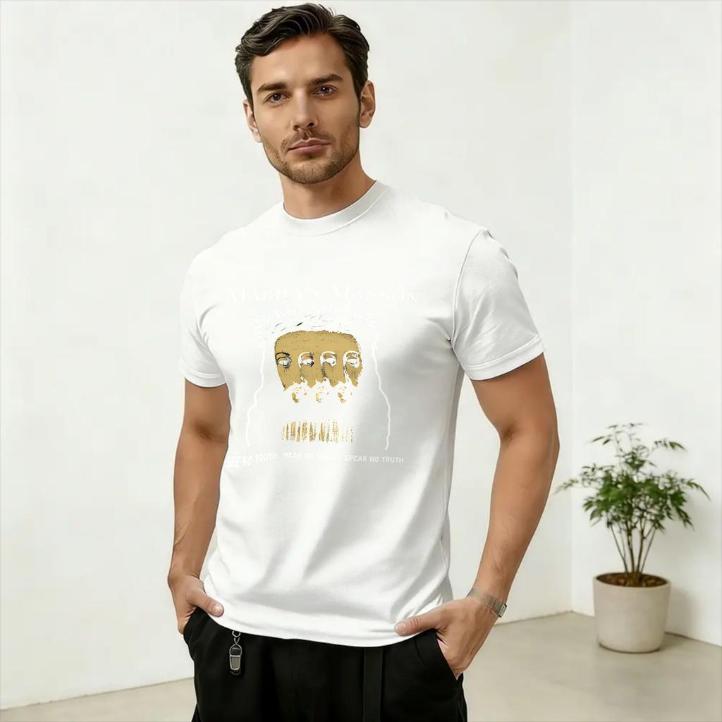 Marilyn Unisexson Band Holy Wood TShirt Summer Cotton TShirts For Couple Fashion Casual Tee Shirt Short Sleeve Y2K Fun Clothes