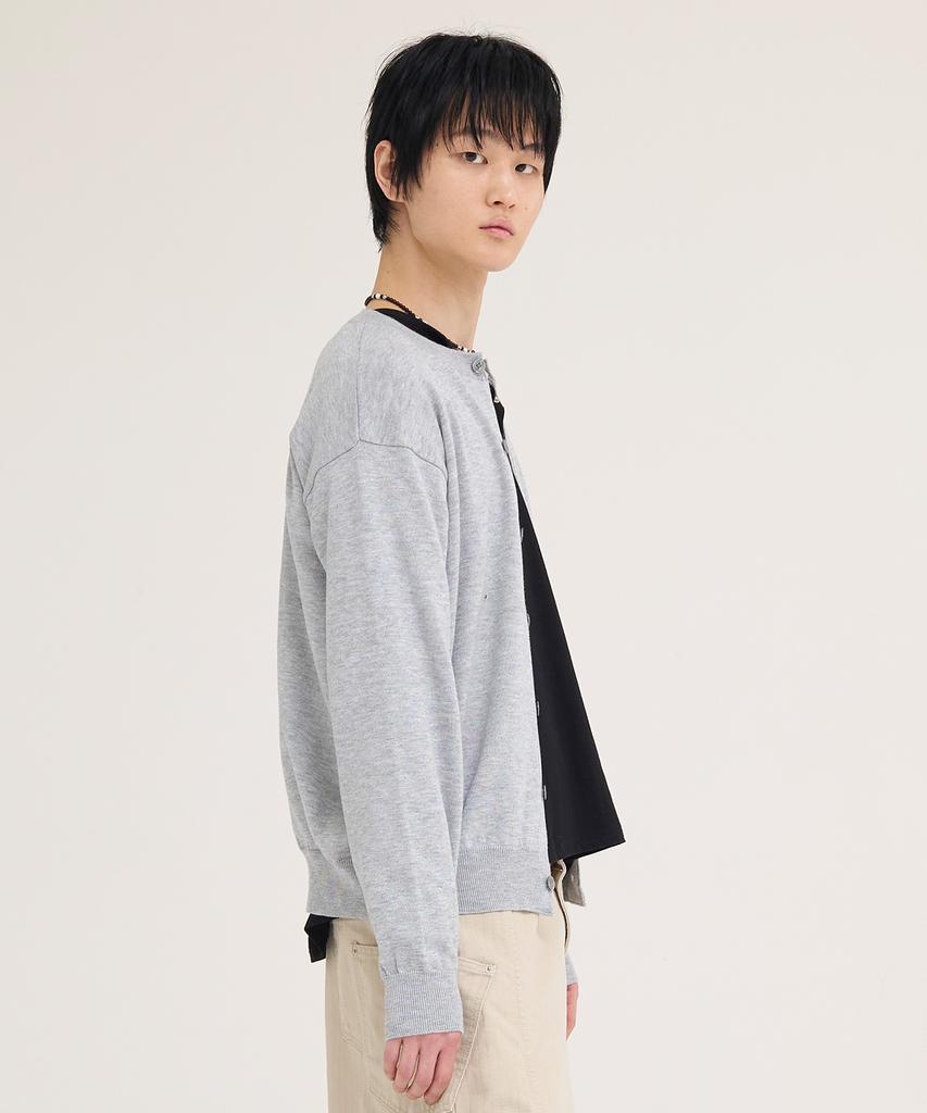 Akecii Andy Soft Cardigan_Melange Grey