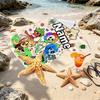 Custom Name Personalized Dandy's World Print Beach Towel, for Trip Camping Beach Party Home Decor, Birthday Gift for Family & Friends