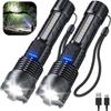 High-Intensity Aluminum White Laser Zoom Flashlight - Outdoor, Long-Lasting Searchlight