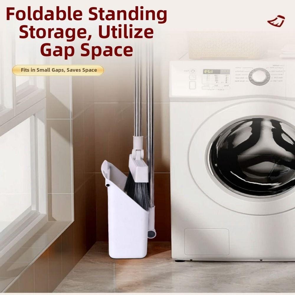 Multi-Surface Cleaning Folding Broom Set 3-in-1 Floor Brush Dustpan Combination  Floor Brush