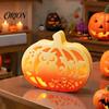 Resin Casting Molds 1 Set Halloween Pumpkin Lampshade Silicone Mold, DIY Hollow Ambient Mold Box Gypsum Cement Epoxy for Crafts Shaped Craft Supplies