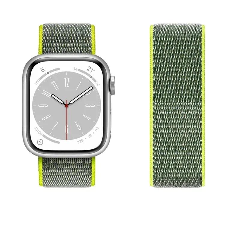 Nylon Band for Apple Watch Strap 49mm 45 41mm 44mm 40mm 42mm 38mm Adjustable Elastic Bracelet iWatch Ultra Series 9 3 4 5 SE 678