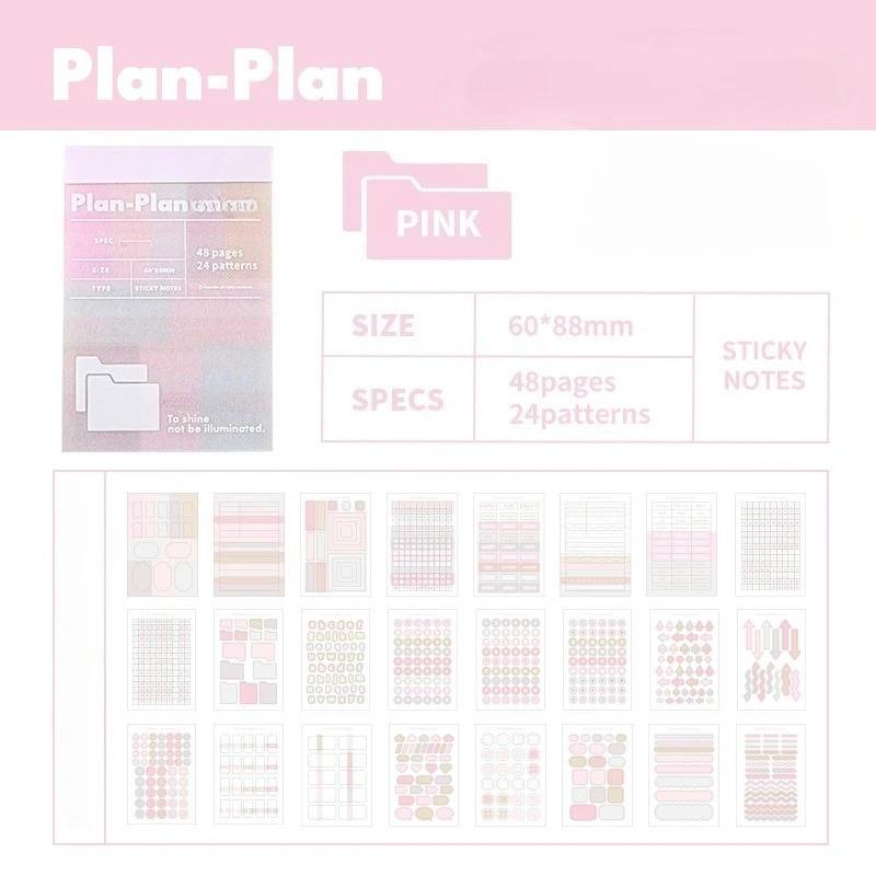 48sheet Multi-Color Tabs Index Tabs for Page Marking Note Taking Writeable Classification Stickers for Books Notebooks Office