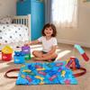 Montessori Fishing Toy for Toddlers Soft Fabric Play Mat with Fish & Stacking Buckets Early Learning Educational Game for Babies 1-3 Years Old