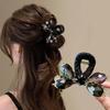 Crystal Half-Up Hair Clip Exquisite Rhinestone Side Hair Clip Shark Clip For Women