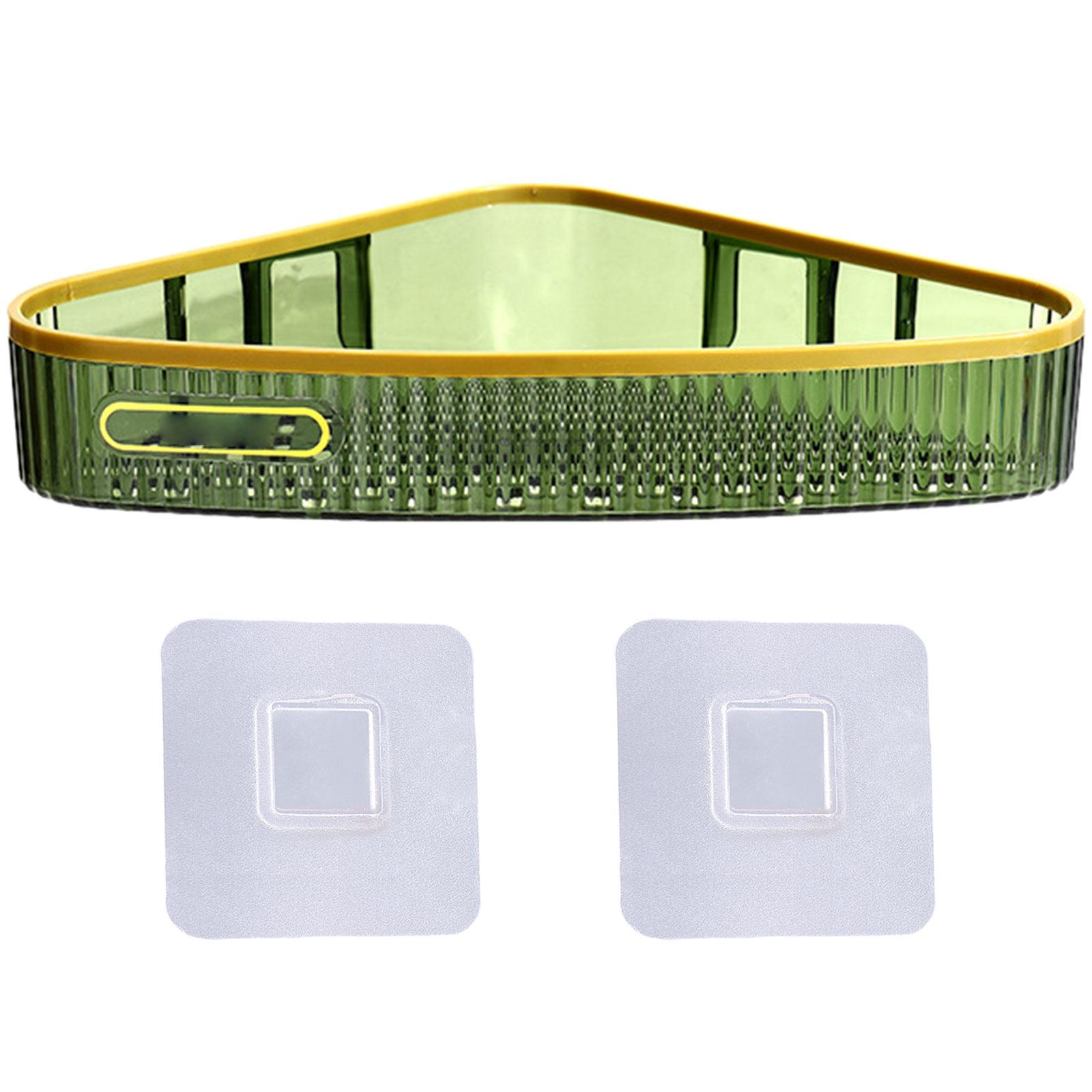 

Полка для хранения в ванной комнате, водонепроницаемый органайзер для туалета, настенный пластиковый держатель для шампуня и туалетных принадлежностей 2 зелёный